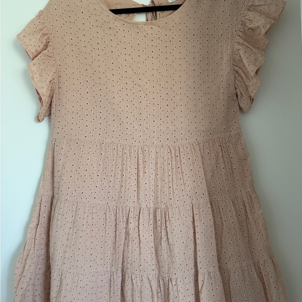 Charming Floral Dress in Soft Pink